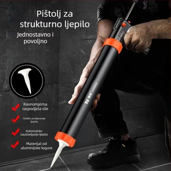 Pistolj za ljepilo za staklo, tip cijev, kućna dekoracija, konstrukcijsko ljepilo, aluminijska legura