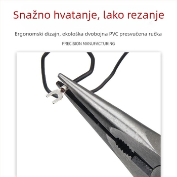 6-inčne klešta s oštrim nosom, ručni alat, industrijske klase električarske kliješta za skidanje izolacije, američkog stila s ergonomski offset dizajn