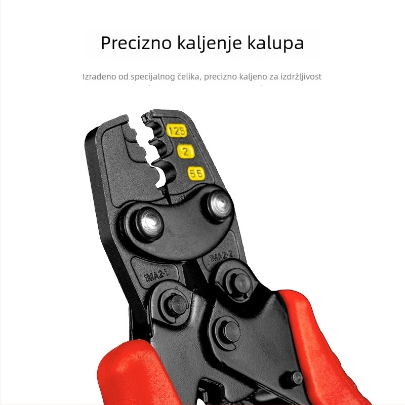 Klešta za lisovanje holih terminala za bakrene vodiče, višestruka primjena