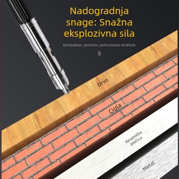 Mini pištolj za čavlje za ugradnju u strop – integrirani alat za zabijanje čavlji, za beton, vodovod i elektro radove, s tišim modelom.