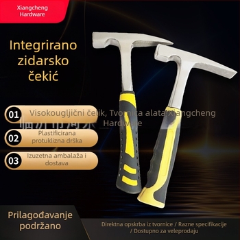 Integrirani R-tip zidarski čekić s plastičnom drškom, za kamen, udar i vađenje čavala, geološka istraživanja