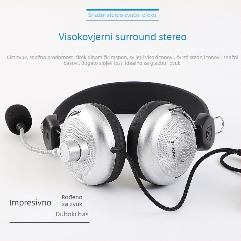 301 Poslovne over-ear slušalice s mikrofonom za pozive i igranje igara