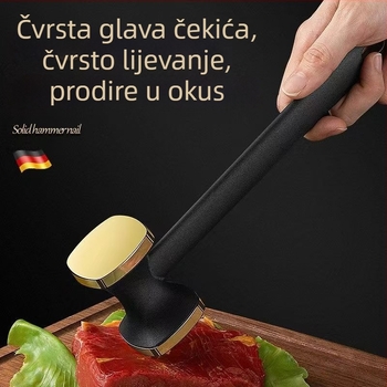 Čekić za meso od cinkove legure, dvostrani čekić za meso, čekić za odrezak, ručni kuhinjski alat