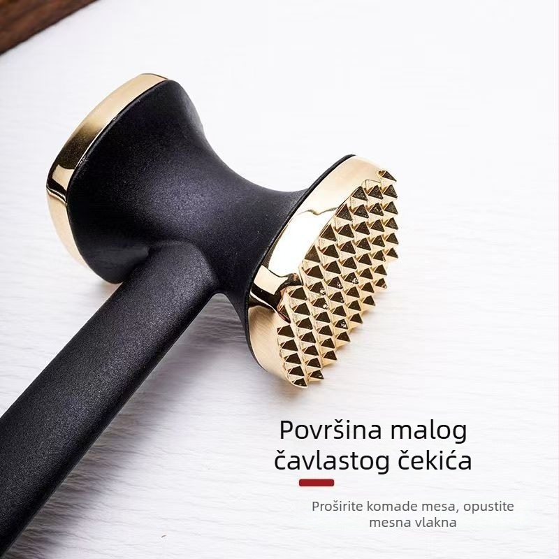 Čekić za meso od cinkove legure, dvostrani čekić za meso, čekić za odrezak, ručni kuhinjski alat