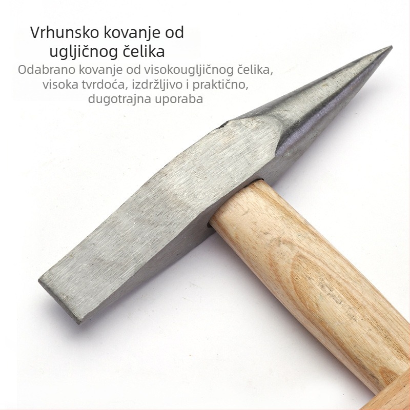 Čekić za zavarivanje s drvenom drškom, oštrim vrhom za uklanjanje šlaka i hrđe