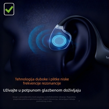 Bluetooth slušalice s kostnom provodljivošću, bežične, vodootporne i otporne na znoj, za trčanje, vožnju bicikla i fitness, oko vrata