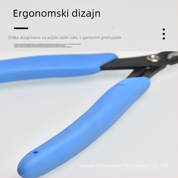 6001 Dugačke kliješta s oštrim nosom, karbonska čelika, 5 inča duljine, tanak vrh, 3 mm debljina
