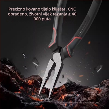 Deli profesionalne klešta s igličastim nosom, izolirana, njemačkog stila, DL0103
