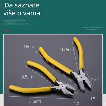 Mini diagonalne kliješta – japanski stil, tanka oštrica, za bakrenu i aluminijsku žicu, elektrikarska kliješta