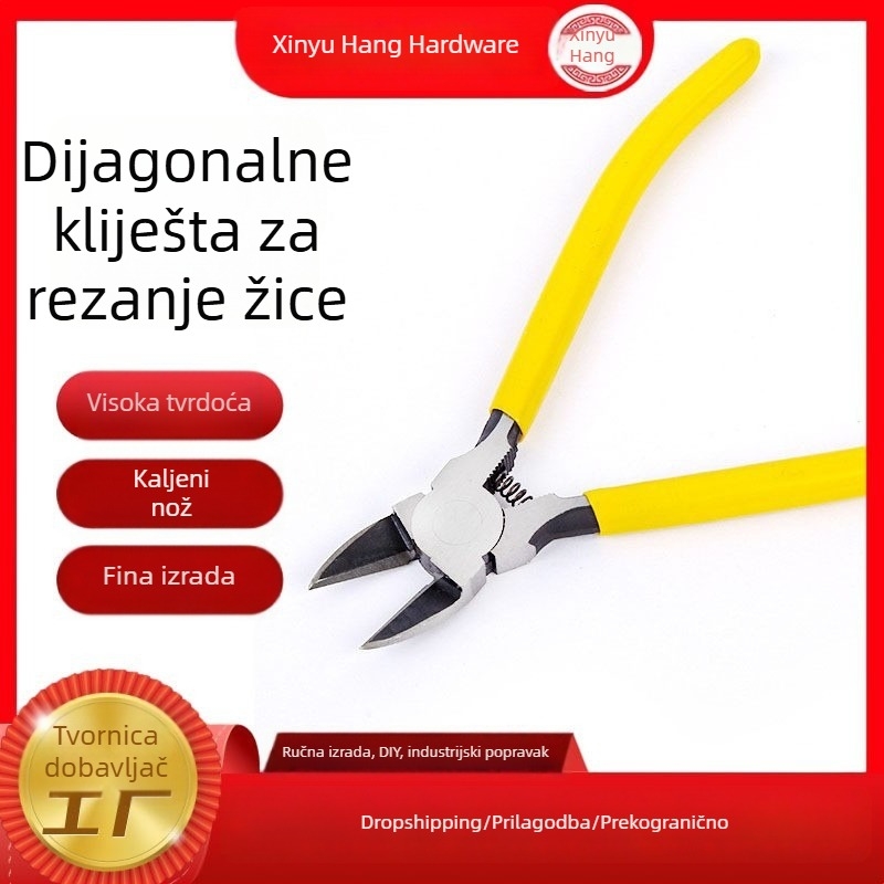 Mini diagonalne kliješta – japanski stil, tanka oštrica, za bakrenu i aluminijsku žicu, elektrikarska kliješta