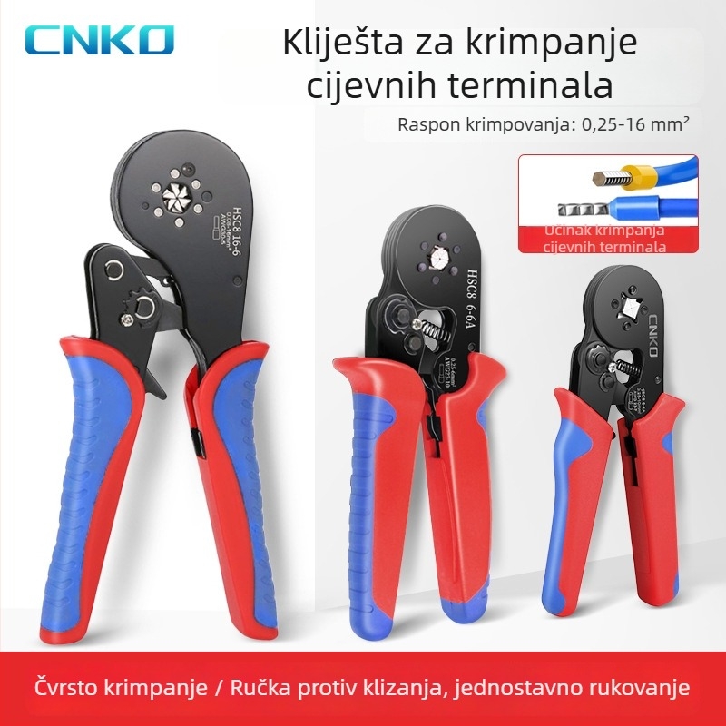 CNKO HSC86-4A Krimp kliješta za europske stil tubularnih terminala – alat za spajanje vodiča