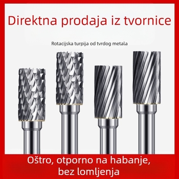 Karbidna rotirajuća datoteka s glavom od volfram čelika za brušenje legura i poliranje, tip A