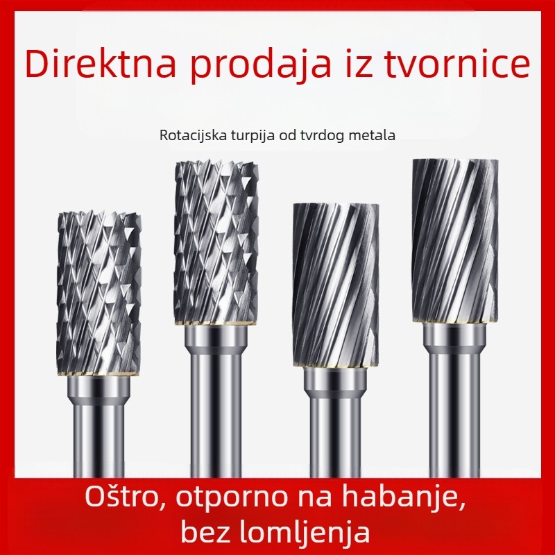 Karbidna rotirajuća datoteka s glavom od volfram čelika za brušenje legura i poliranje, tip A