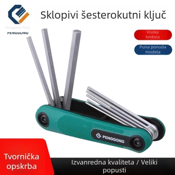Prijenosni sklopivi set odvijača s Allen glavama (šesterokutnim), Torx, križnim i ravnim glavama