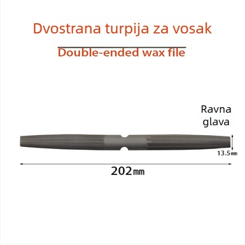 Dvostrano piljenje za vosak, polukružni oblikovanje voska, pilnik s grubim zubima, alat za rezanje voska