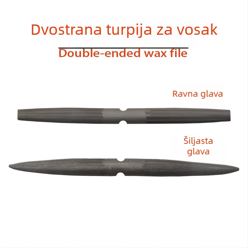 Dvostrano piljenje za vosak, polukružni oblikovanje voska, pilnik s grubim zubima, alat za rezanje voska