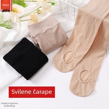 Slip-on čarape za stopalo s rupom na dnu, proljeće-jesen, srednja debljina, najlon, anti-snag, plus veličina