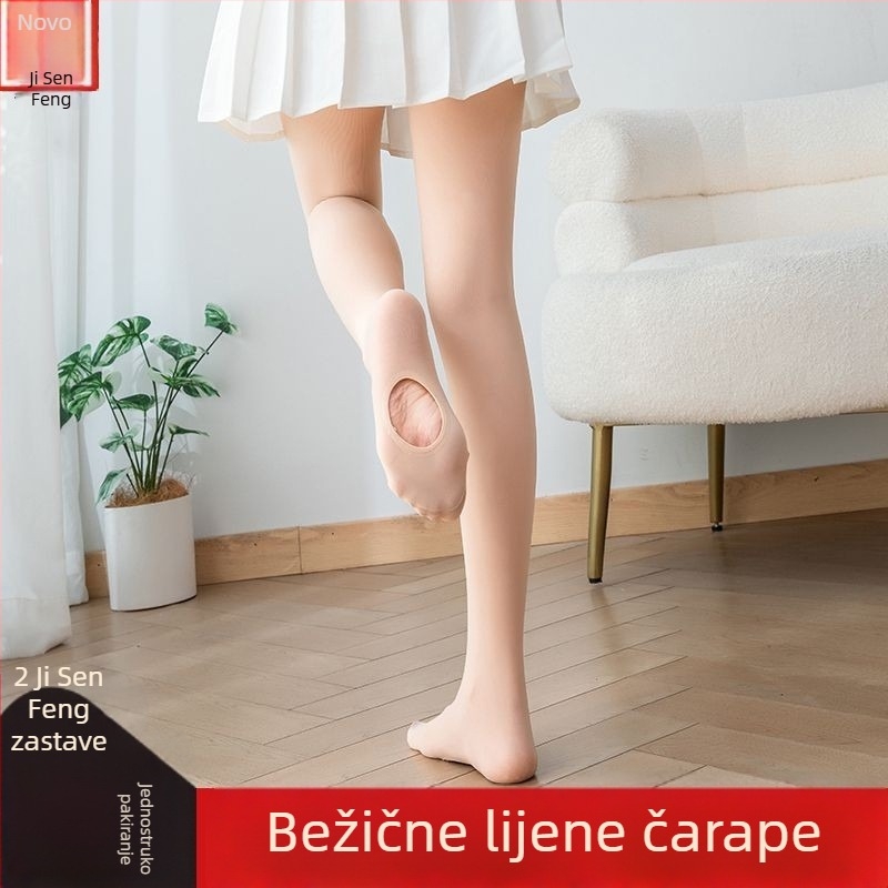 Slip-on čarape za stopalo s rupom na dnu, proljeće-jesen, srednja debljina, najlon, anti-snag, plus veličina