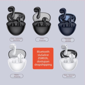 Bežične Bluetooth in-ear slušalice s aktivnim smanjenjem buke za dugotrajno nošenje, udobne i bezbolne, dvostruki stereo zvuk, prilagodljiv model