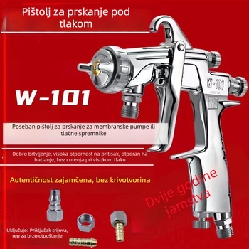 W-101 diafragmatska pumpa – visokotlačni sprej pištolj s tlakom spremnikom, za veliko područje raspršivanja namještaja, automobila i traperica