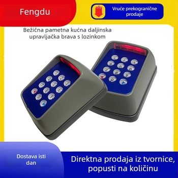 Bežična brava za garažna vrata s lozinkom, vodootporna, pametno upravljanje, daljinsko upravljanje, 433 MHz, tipkovnica s kodom