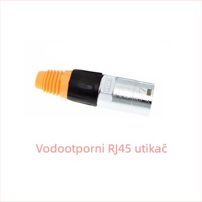 RJ45 vodootporan panel konektor za industrijsko mrežno sučelje, 8P CAT6, mikro ženski priključak sa svjetlosnim indikatorom