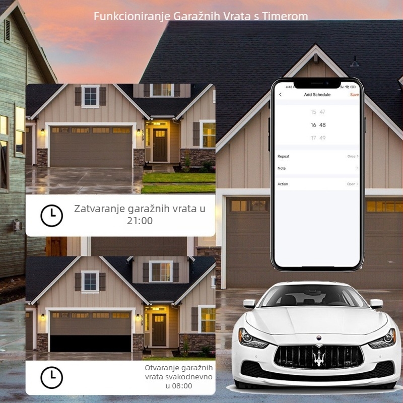 Prilagođeni pametni Wi-Fi prekidač za garažna vrata s upravljanjem putem mobilne aplikacije