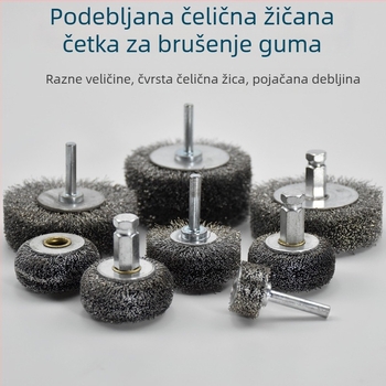 Pneumatska niskootrovna brusilica s čeličnim žičanim kotačićem za brušenje guma i uklanjanje hrđe