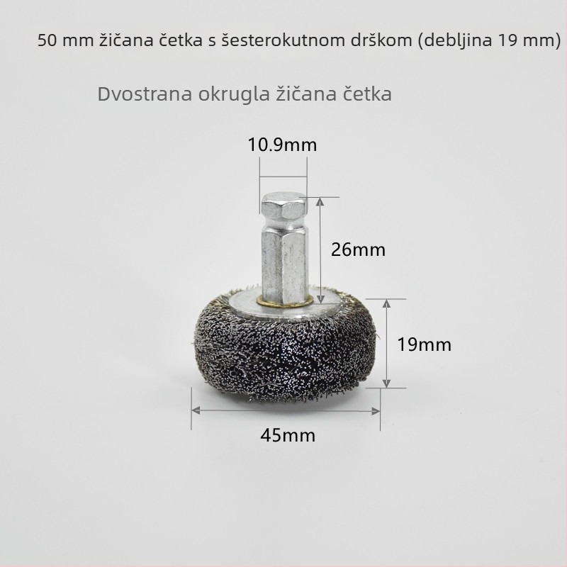 Pneumatska niskootrovna brusilica s čeličnim žičanim kotačićem za brušenje guma i uklanjanje hrđe