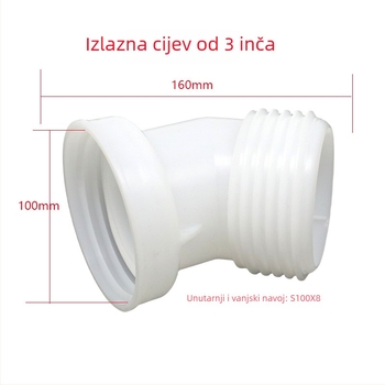IBC spremnik fitinzi: konektor, adapter S100X8, koljeno cijevi za dreniranje, 3-inčni leptir ventil
