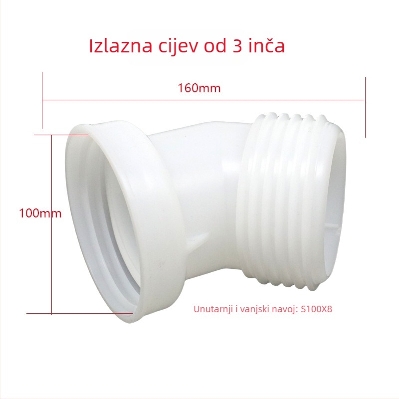 IBC spremnik fitinzi: konektor, adapter S100X8, koljeno cijevi za dreniranje, 3-inčni leptir ventil