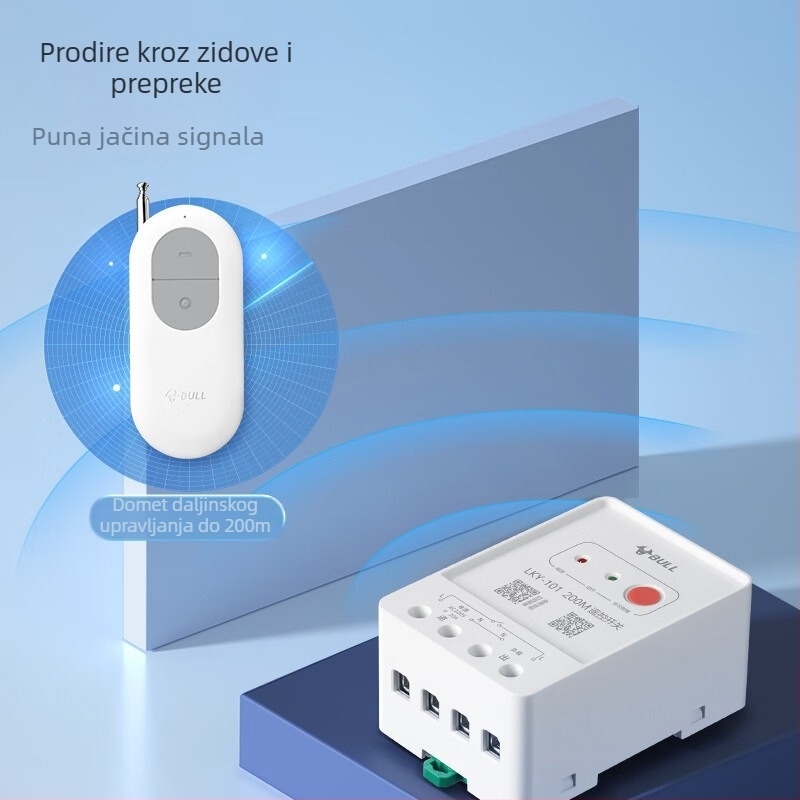 Bull LKY-101 Bežični daljinski prekidač za pumpu oksigenacije vode, kroz zid, domet 200 m