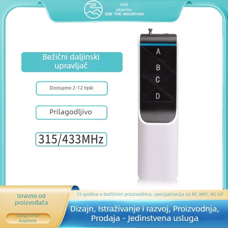 Visokoučinkoviti bežični daljinski upravljač za vodnu pumpu, ultra dugi domet do 5000 m, 433 MHz