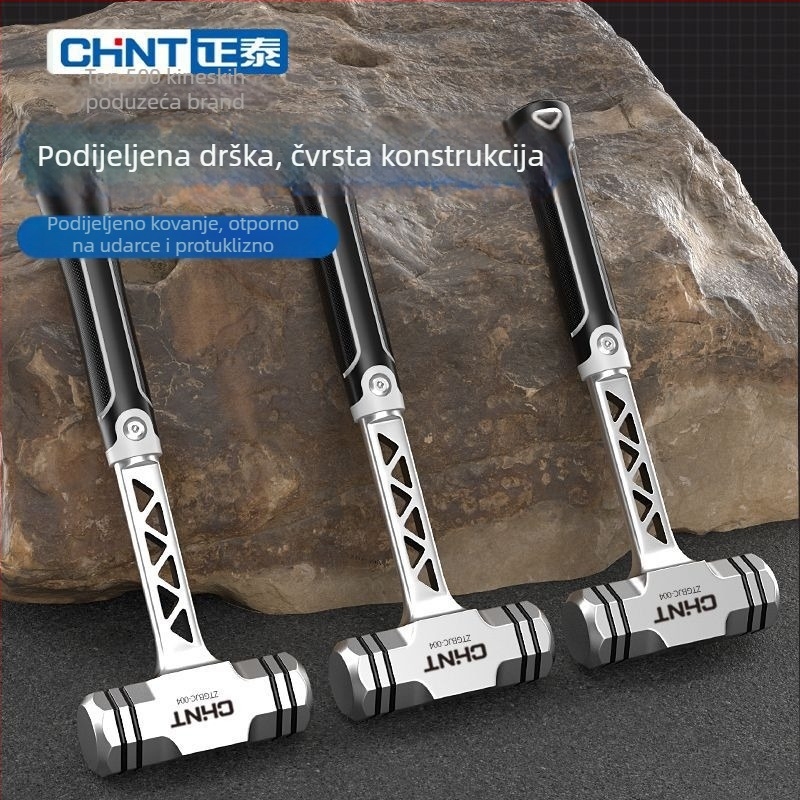 Chint osmerokutni zidarski čekić, čvrst za rušenje zidova, teški rad na gradilištu, drška od čelika, glava od čelika visokougljičnog