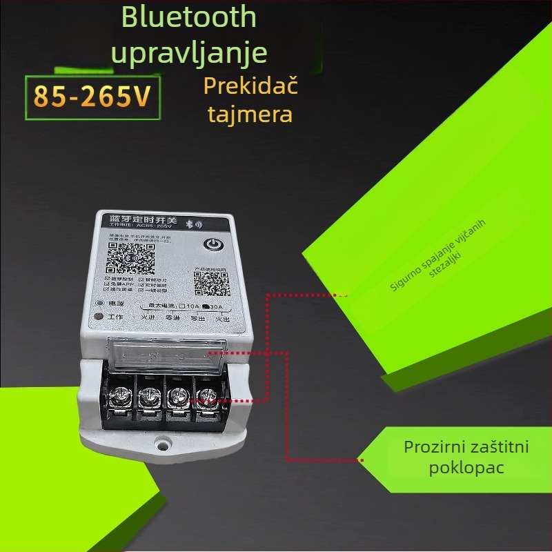Bluetooth LED tajmer s inteligentnim vremenskim prekidačem, 30A, jednofazni bežični upravljač, AC85-220V