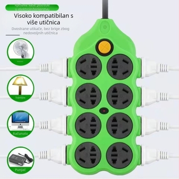 Produžni blok s čistim bakrom i kabelom, 56 utičnica