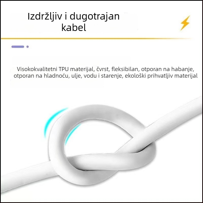 USB-C kabel za brzo punjenje s digitalnim zaslonom, Vivo s dvostrukom tehnologijom punjenja 120W/200W, za iQOO 10 Pro/9/8/7