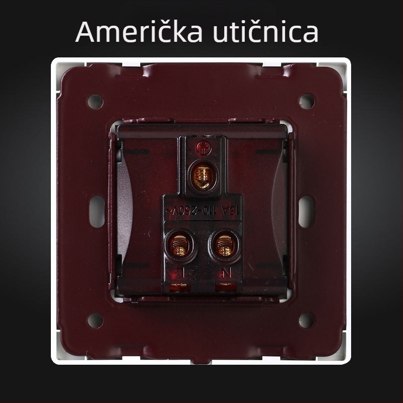 Američka standardna utičnica 5-15R, zidni panel 86, 110V, 15A