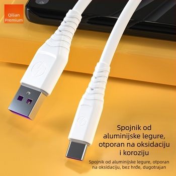 Android USB kabel za podatke, duljine 1,8 m, TPE, Micro USB, kompatibilan s Xiaomi, Huawei, Honor, brzo punjenje