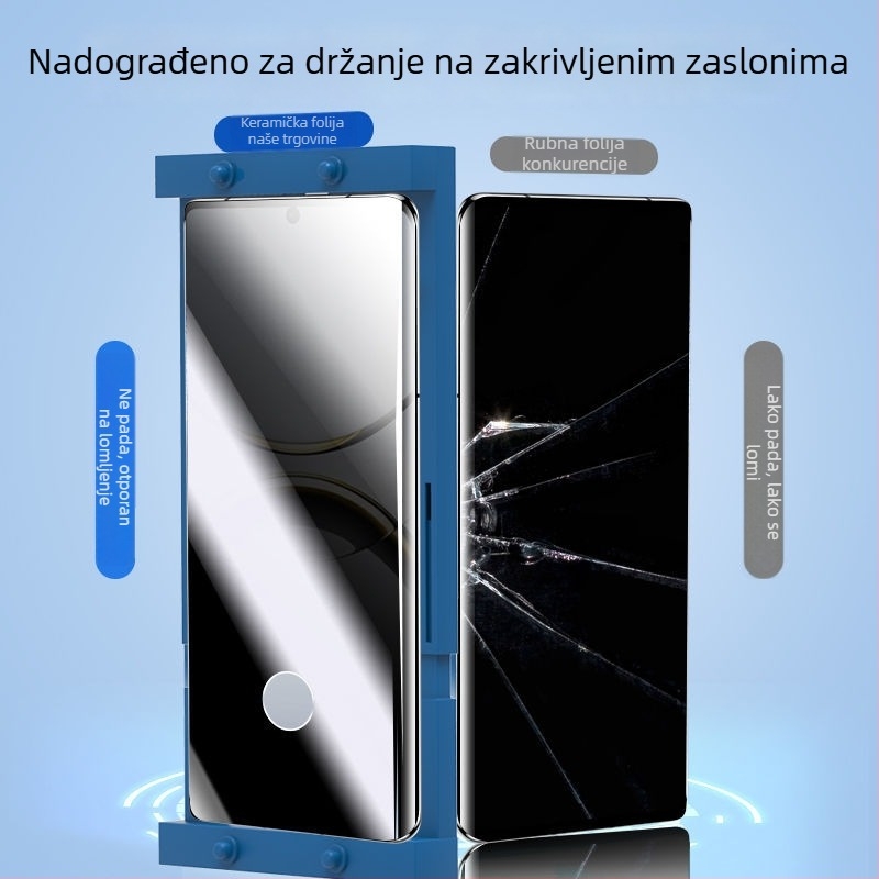 OPPO Find X8 Pro Zakrivljeni keramički zaštitni film za zaslon - anti-špijunski kaljeni film za X6 Pro, X7 Ultra, X5