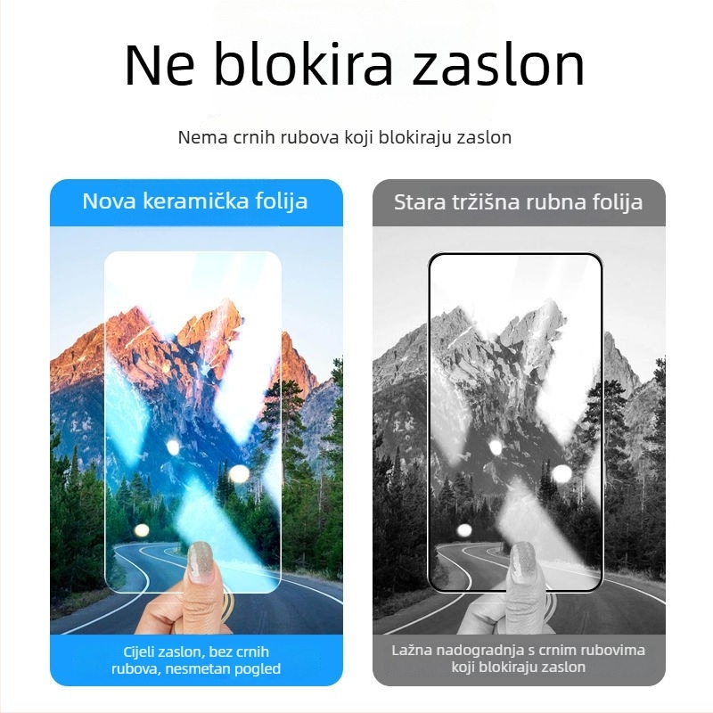 OPPO Find X8 Pro Zakrivljeni keramički zaštitni film za zaslon - anti-špijunski kaljeni film za X6 Pro, X7 Ultra, X5