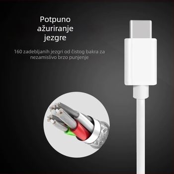 Laputo USB-A na USB-C punjački kabel, 40W brzo punjenje, za Huawei, Vivo, Android telefone i tablete, duljina 1-2 m