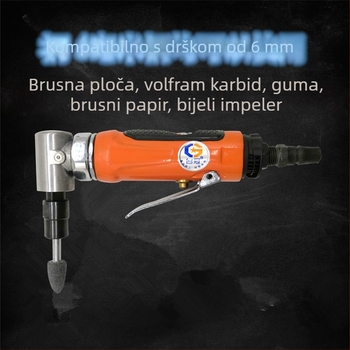 Pneumatska kutna brusilica za debavuriranje unutarnjih otvora i 90° unutarnjeg kuta