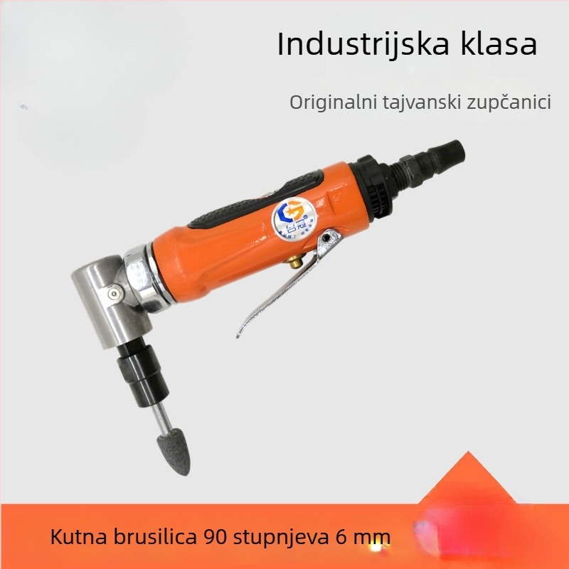 Pneumatska kutna brusilica za debavuriranje unutarnjih otvora i 90° unutarnjeg kuta