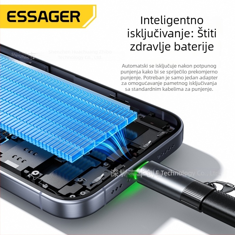 Essager energetski štedljivi pametni OTG adapter Type-C na Type-C za punjenje, 5A