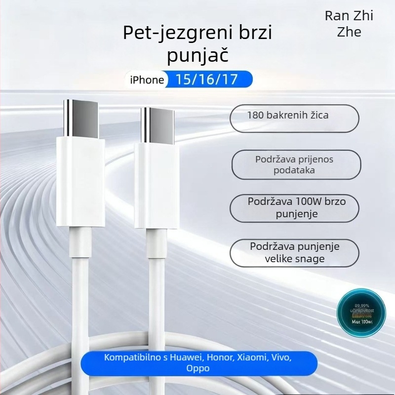 1m Apple 15-17 kabel za podatke USB-C PD punjač TA08