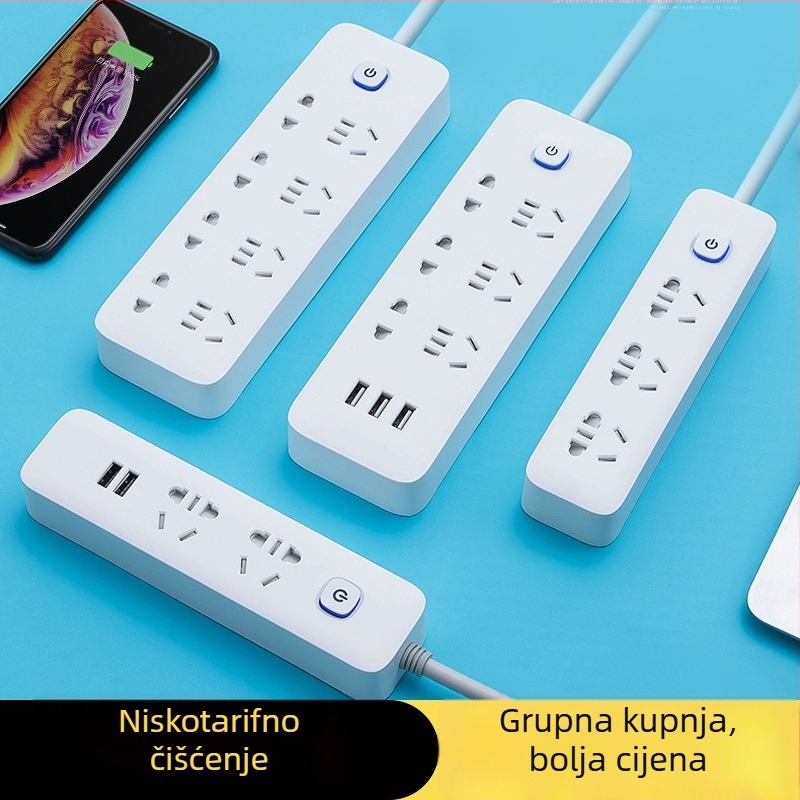 Kreativni pametni USB produžni kabel sa samostalnim prekidačem, visokonaponska utičnica