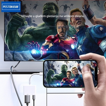 HDMI adapter kabel za iPhone i iPad za zrcaljenje zaslona na TV ili monitor