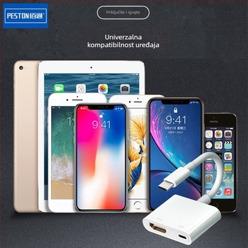 HDMI adapter kabel za iPhone i iPad za zrcaljenje zaslona na TV ili monitor