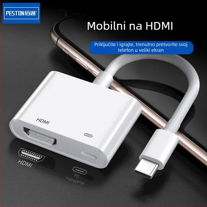 HDMI adapter kabel za iPhone i iPad za zrcaljenje zaslona na TV ili monitor